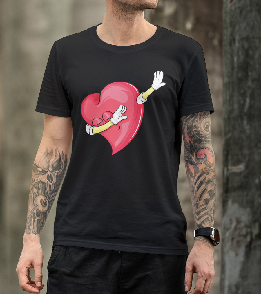 Dabbing Heart Valentine's Day Cute Lover T-Shirt