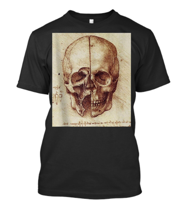 Doctor Skull Study Leonardo Da Vinci Anatomical Illustration 05 T-Shirt