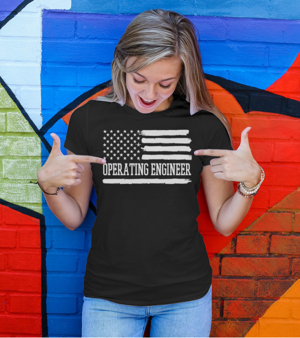 Operating Engineer USA Flag T-Shirt
