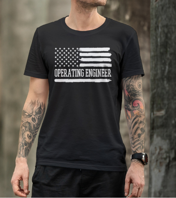 Operating Engineer USA Flag T-Shirt