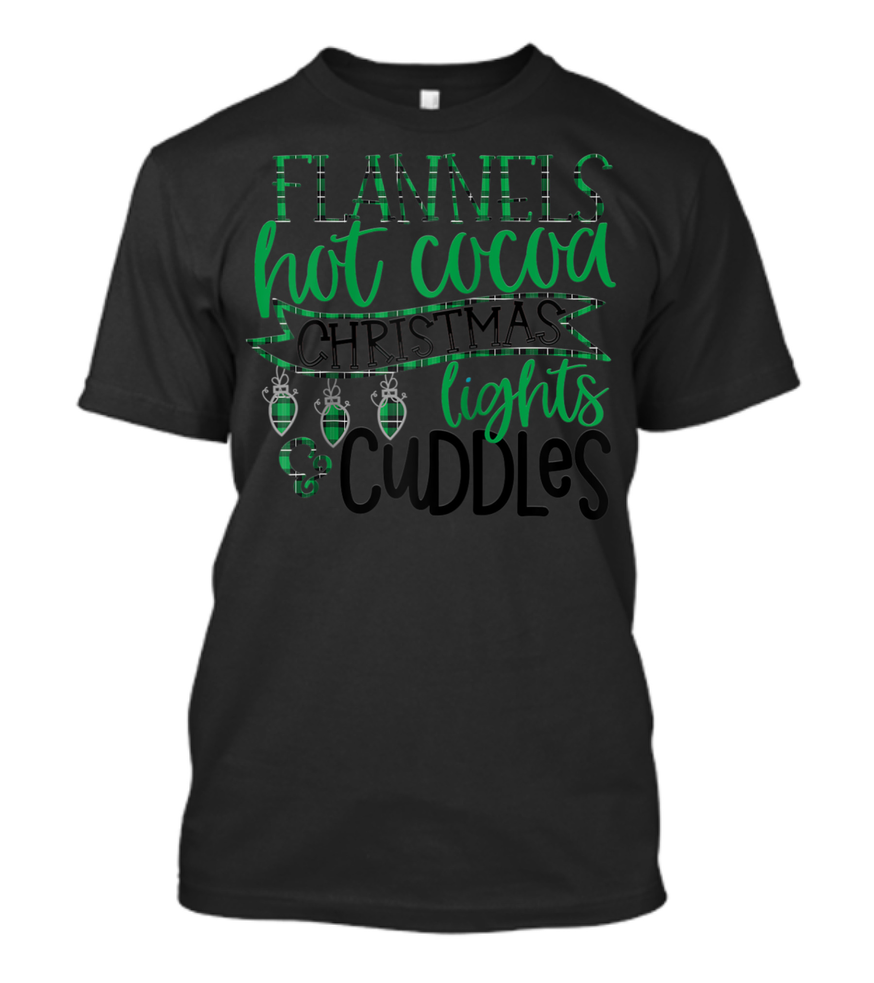 FLANNELS HOT COCOA CHRISTMAS LIGHTS CUDDLES T-Shirt