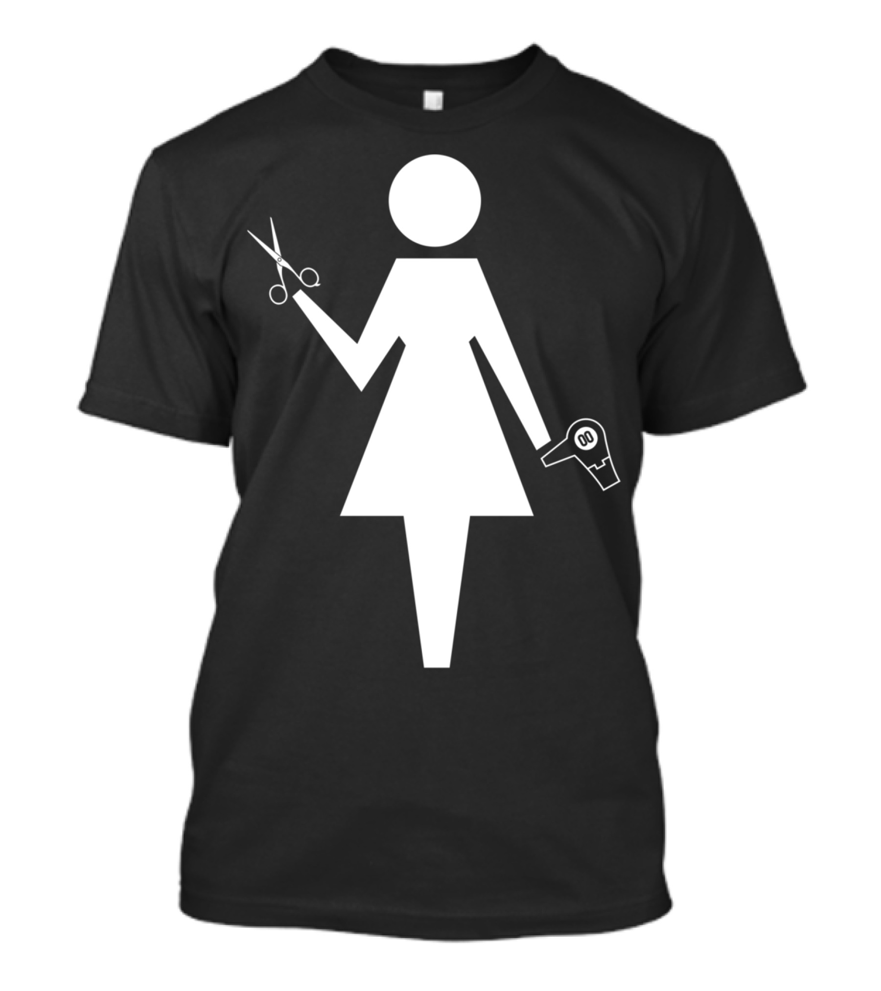 Hairdresser Love Job Scissors Hairdryer T-Shirt