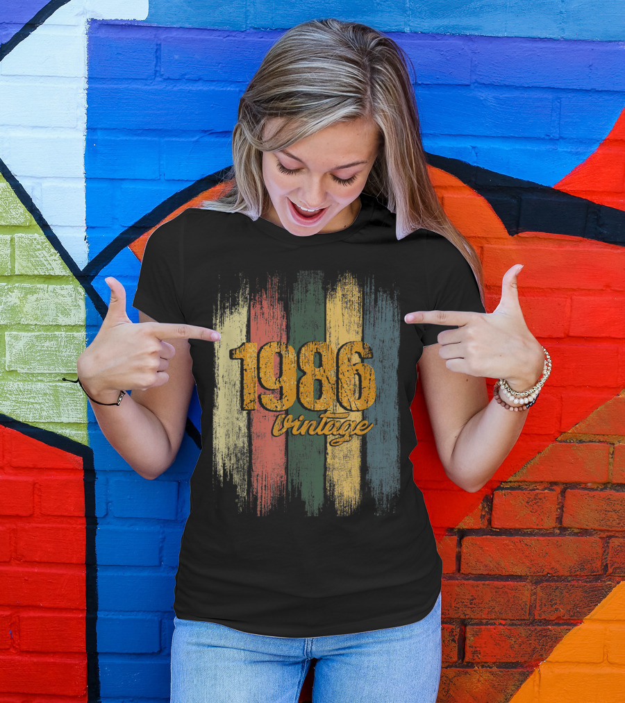 1986 Vintage Awesome Since Birthday T-Shirt