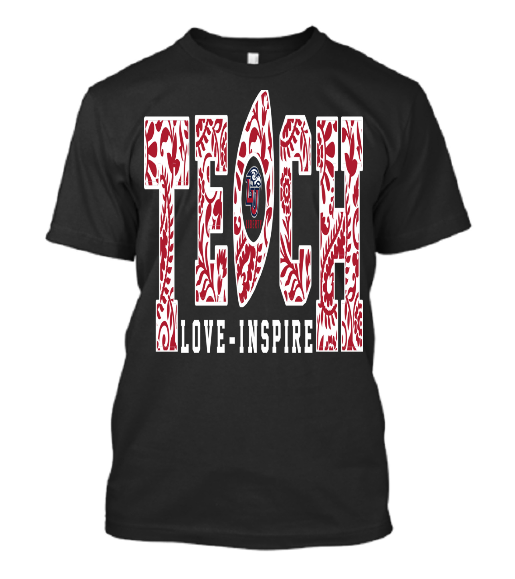 Liberty Flames Tech Love Inspire Football T-Shirt