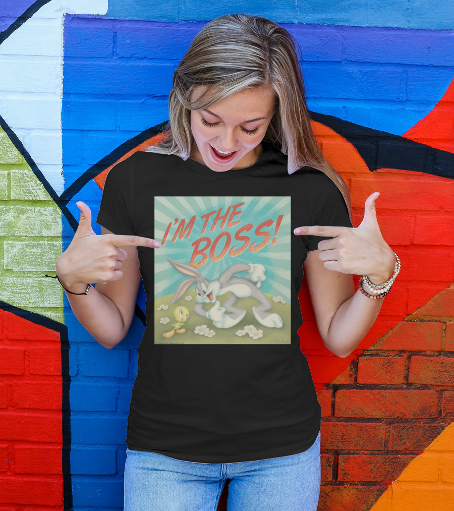 Looney Tunes I'm The Boss Bugs Bunny And Tweety T-Shirt