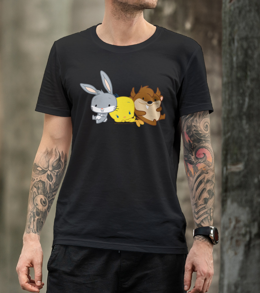 Looney Tunes Chibi Characters Bugs Bunny Tweety Taz T-Shirt