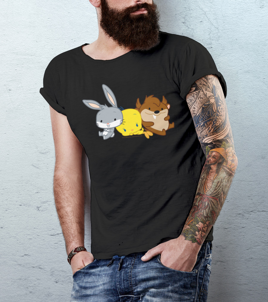 Looney Tunes Chibi Characters Bugs Bunny Tweety Taz T-Shirt