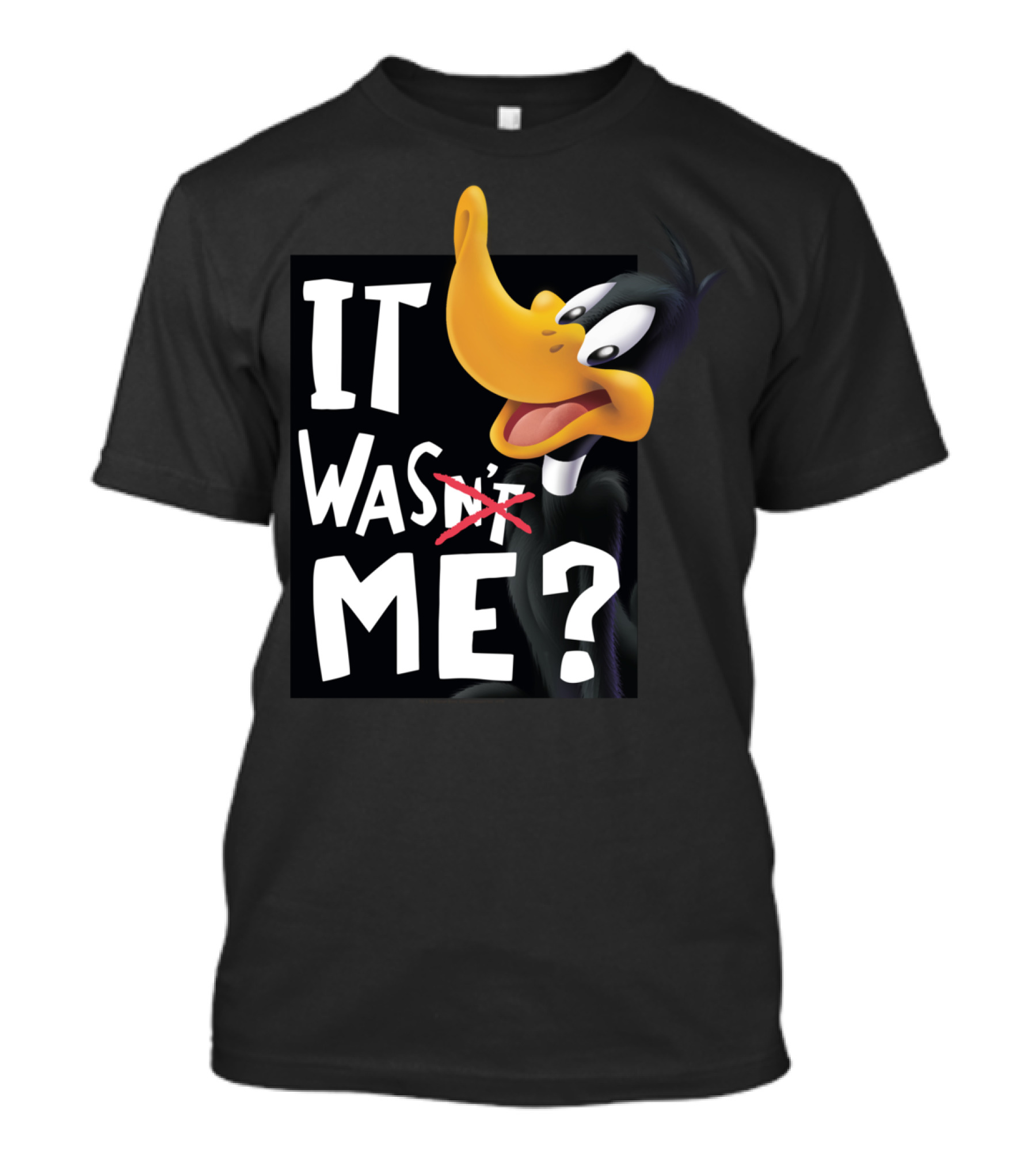 Looney Tunes Daffy Duck It Was Me Question Mark T-Shirt