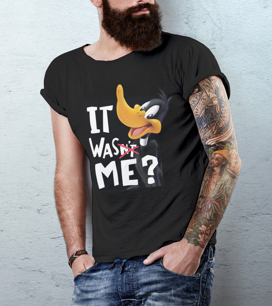 Looney Tunes Daffy Duck It Was Me Question Mark T-Shirt