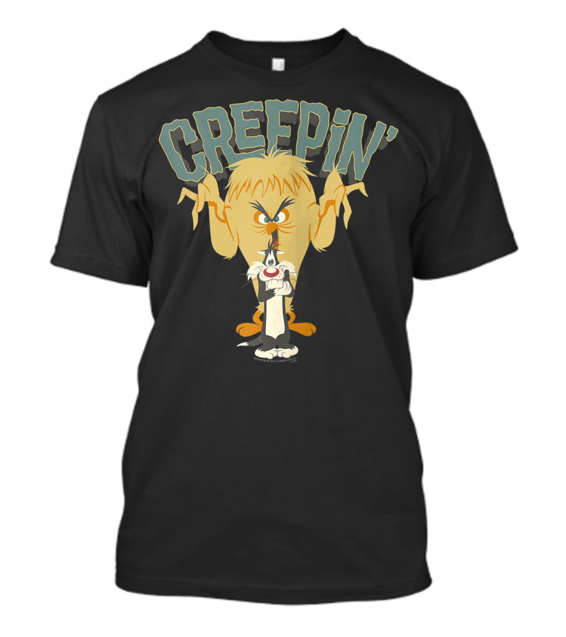 Looney Tunes Creepin' Sylvester And Creepy Eyes T-Shirt