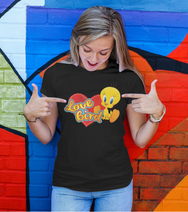 Looney Tunes Tweety Love Bird Heart T-Shirt