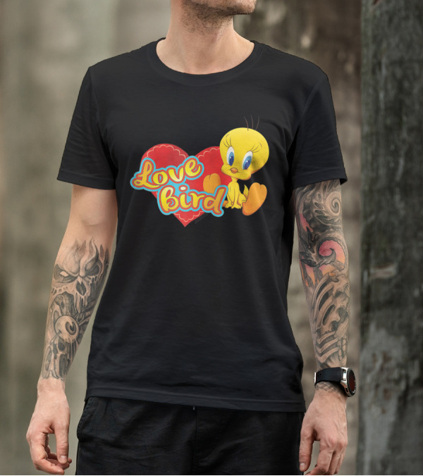 Looney Tunes Tweety Love Bird Heart T-Shirt
