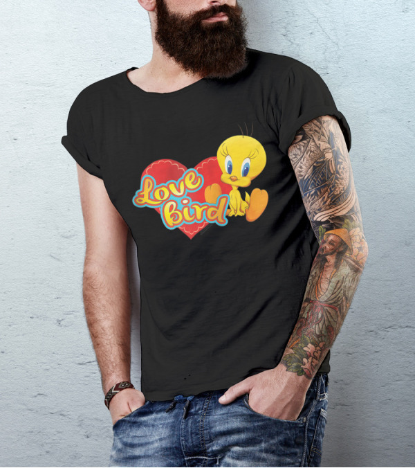 Looney Tunes Tweety Love Bird Heart T-Shirt