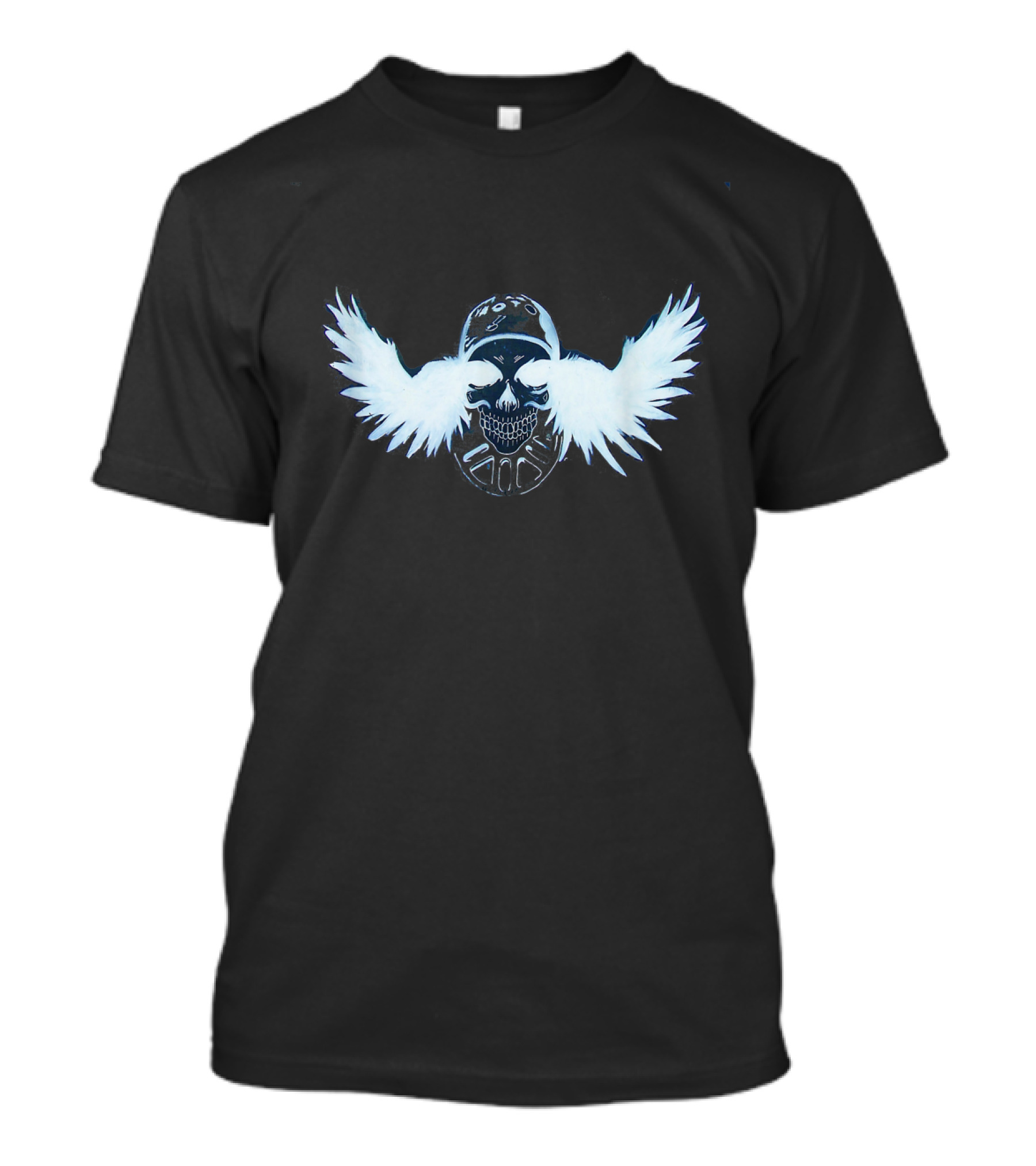Motorcycle Distressed Daytona Bike Week Skull Helmet Wings Flame T-Shirt