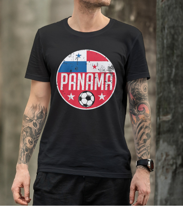 Panama Soccer Football Team Flag Circular T-Shirt