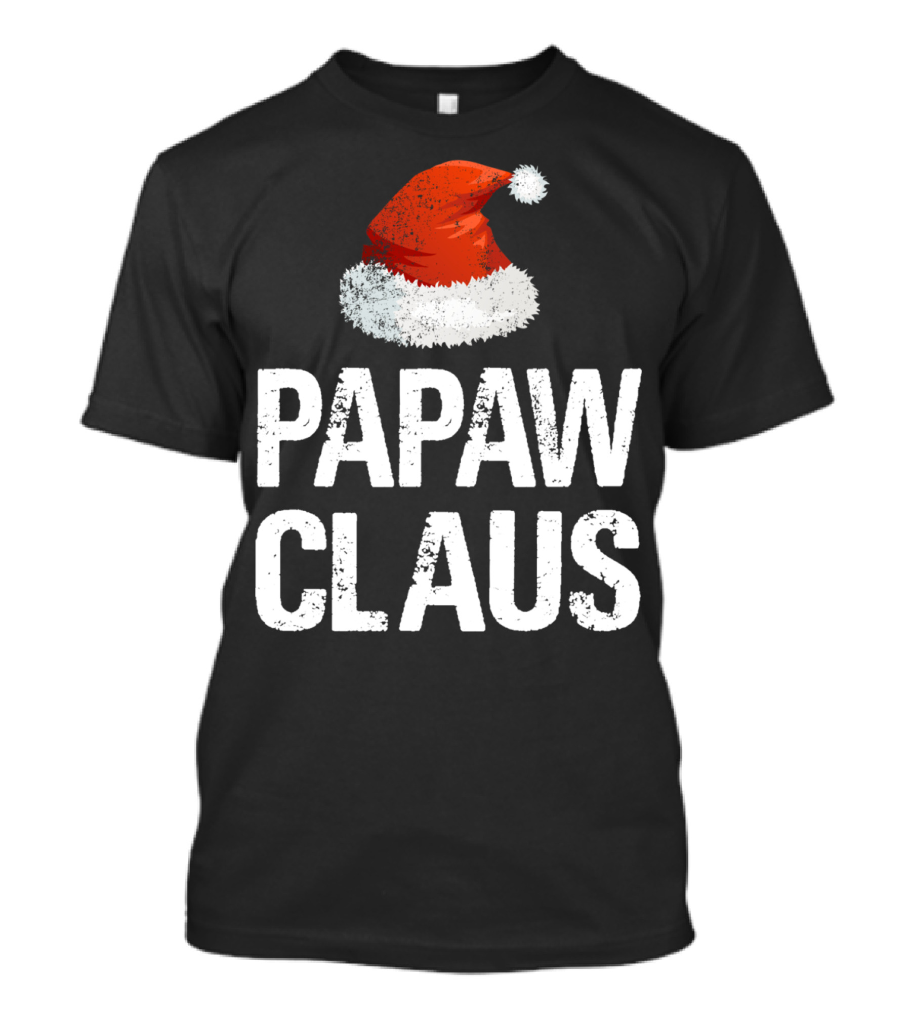 Papaw Claus Santa Hat Christmas T-Shirt