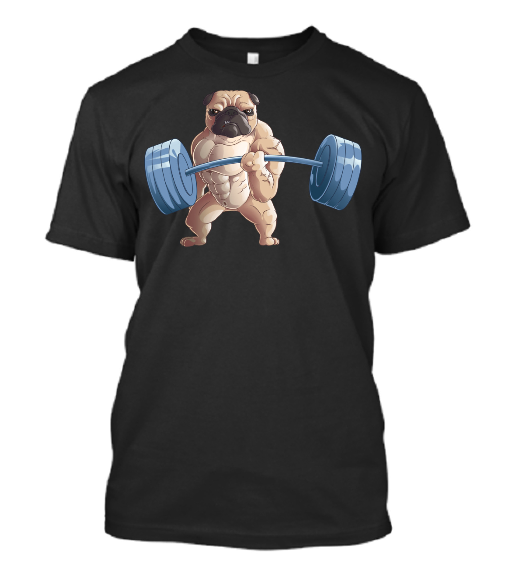 Pug Weightlifting Cute Strong Dog Gym Pet Fitness T-Shirt