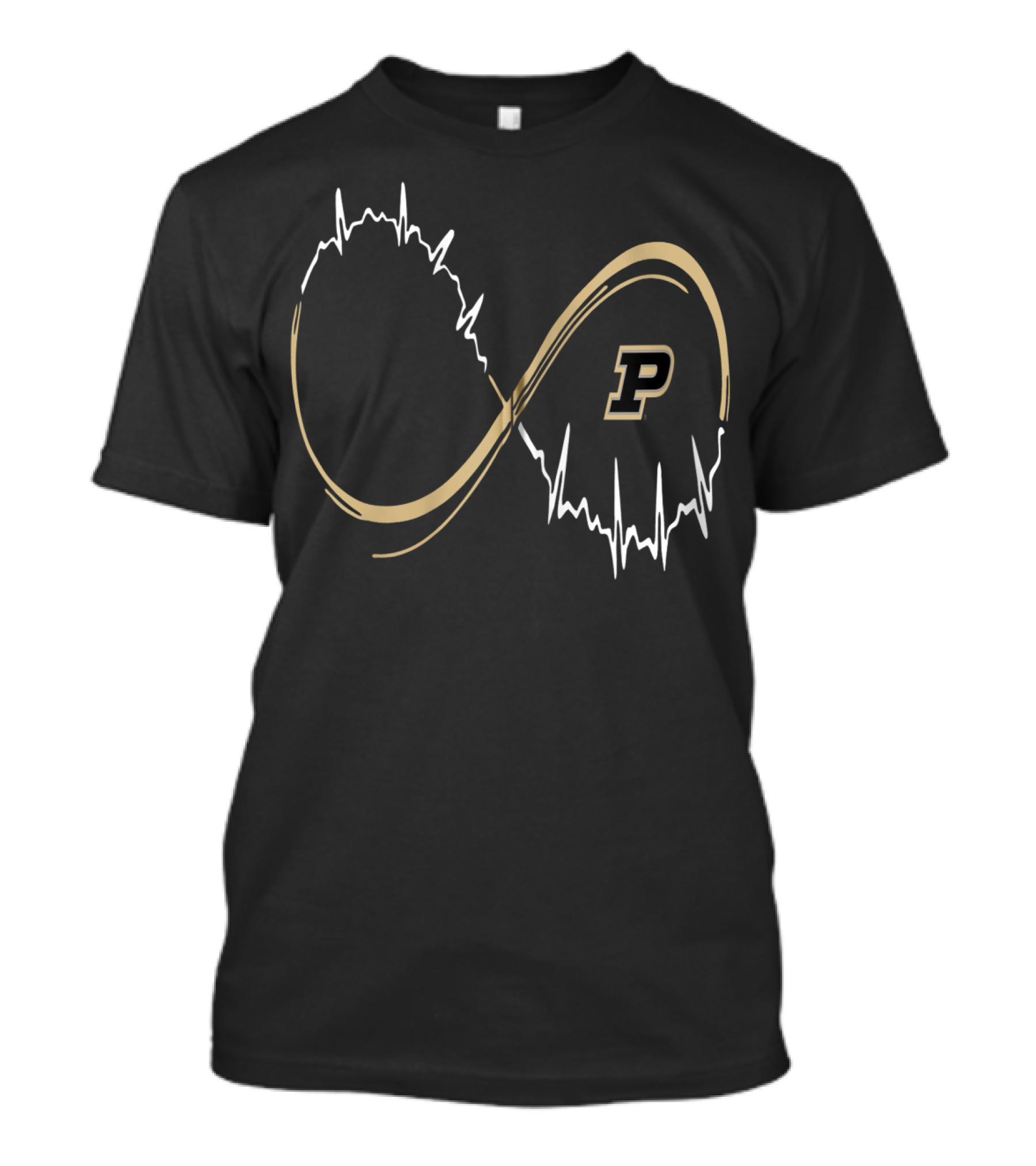 Purdue Boilermakers Nurse Infinity Heartbeat Emblem T-Shirt
