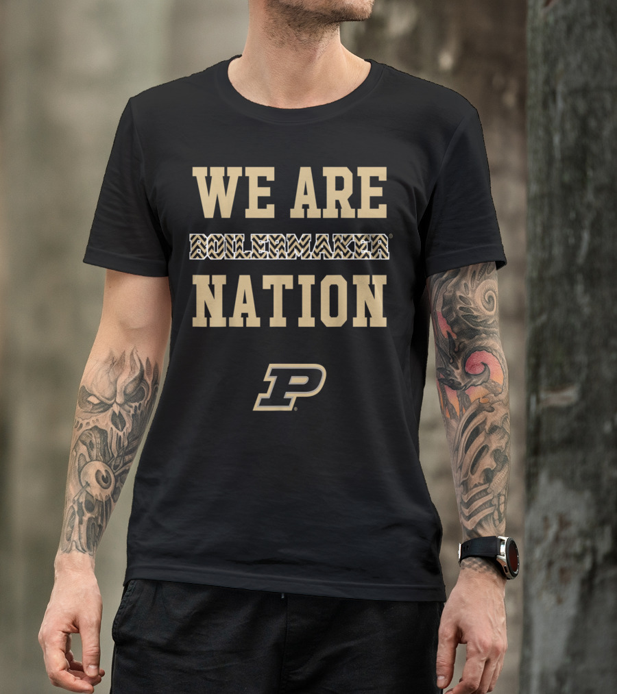 We Are Boilermaker Nation Purdue P Chevron T-Shirt