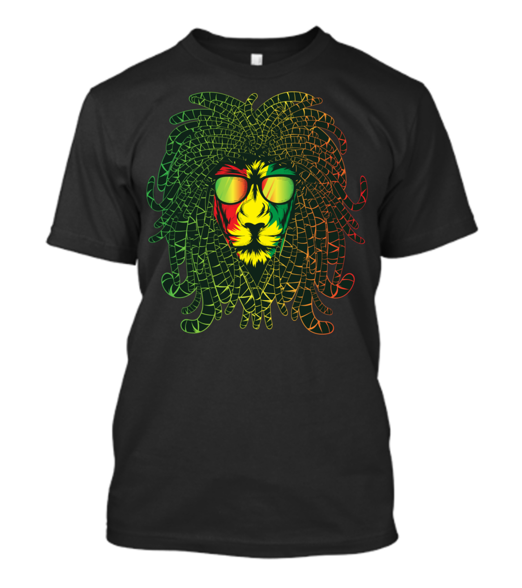 Rasta Lion Cute Reggae Lion With Dreadlocks And Sunglasses T-Shirt