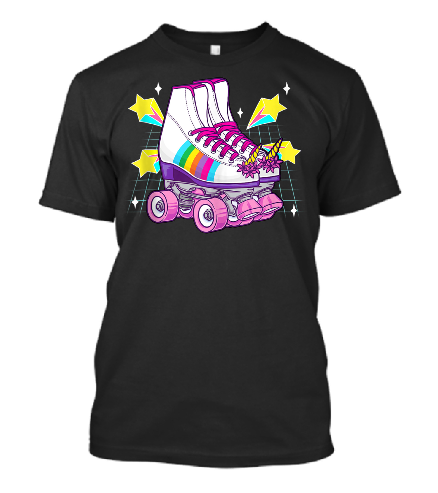80's Roller Skating Unicorn Party Fun T-Shirt