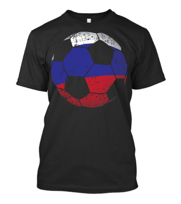 Russia Flag Soccer Ball Russian Jersey T-Shirt