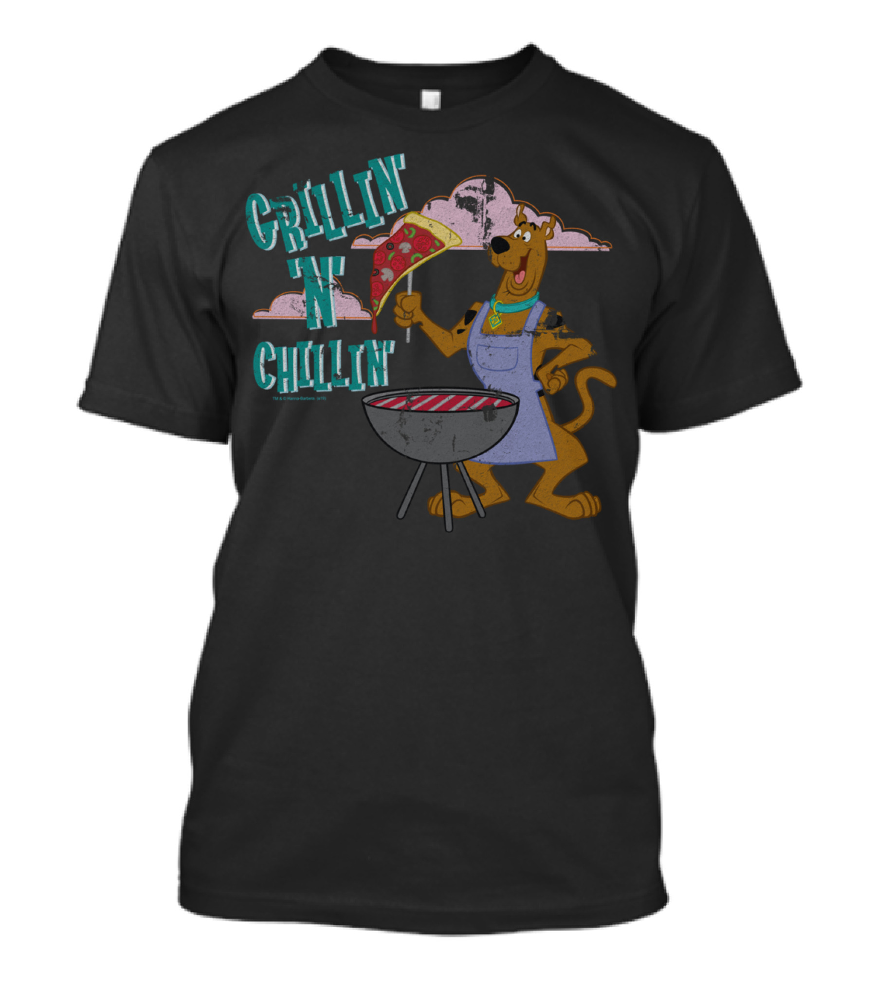 Grillin' 'N' Chillin' Scooby-Doo Pizza Barbecue Fun T-Shirt