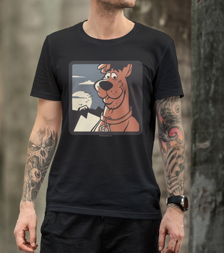 Scooby-Doo Vintage Adventure Moonlit Mountains Bird T-Shirt