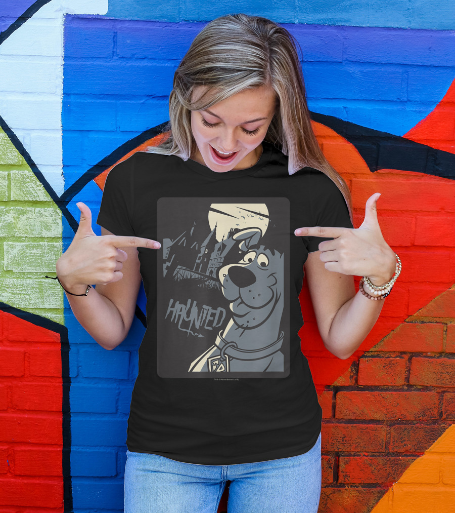 Scoobydoo Haunted Moonlit Mansion Smirk T-Shirt