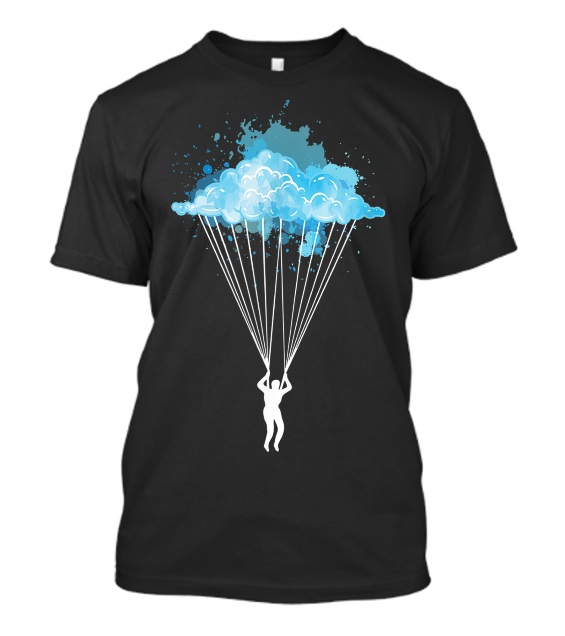 Skydiver's Awesome Parachuting With Cloud Parachute T-Shirt