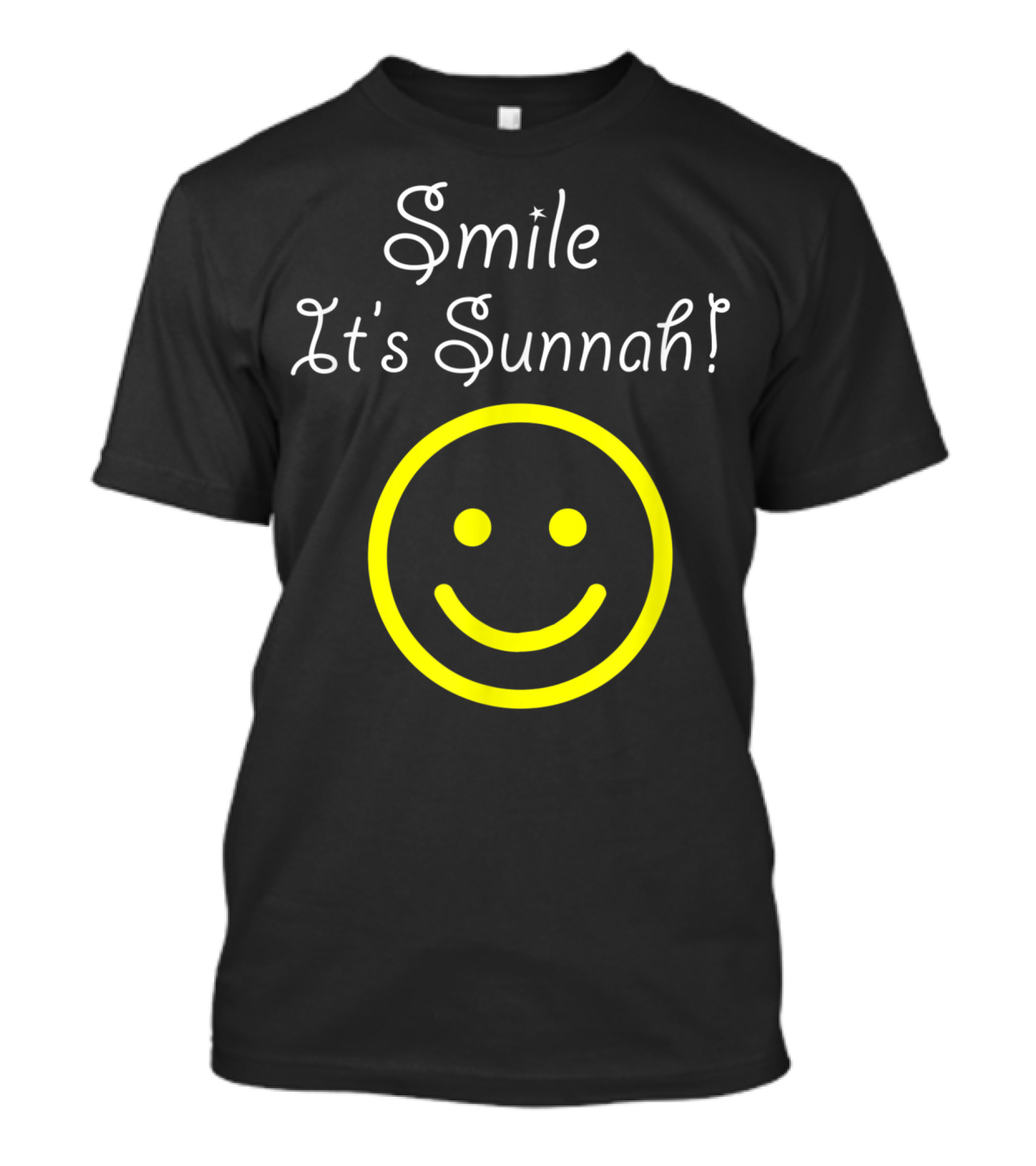 Smile It's Sunnah Muslim Islam Yellow Smiley Face T-Shirt