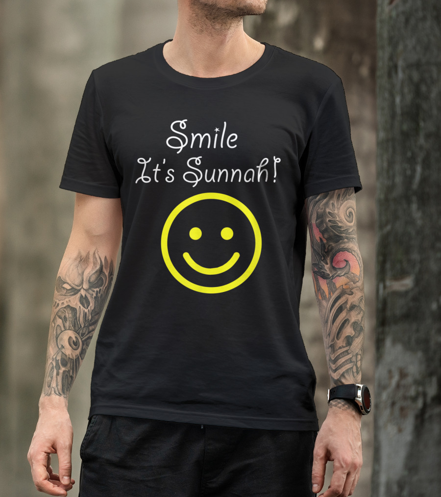 Smile It's Sunnah Muslim Islam Yellow Smiley Face T-Shirt