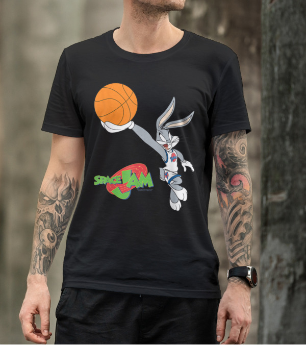Space Jam Bugs Bunny Basketball Dunk Vintage T-Shirt