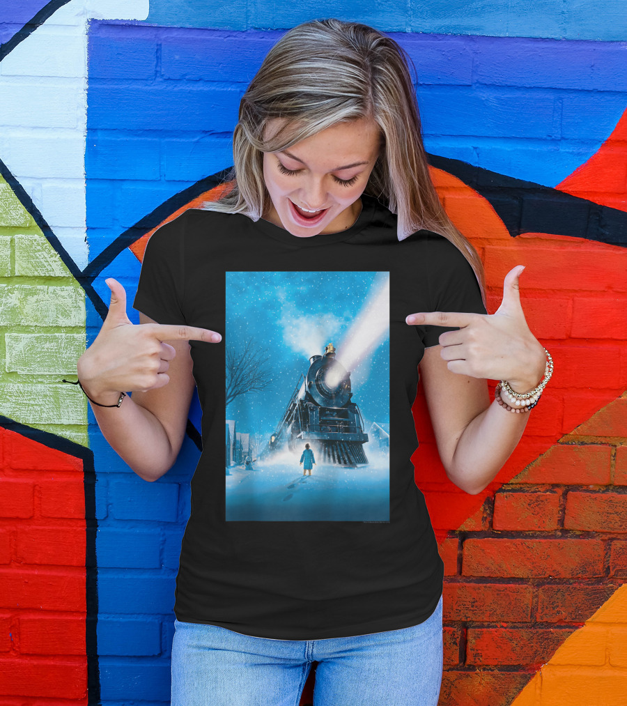 The Polar Express Train Adventure Snow Scene T-Shirt