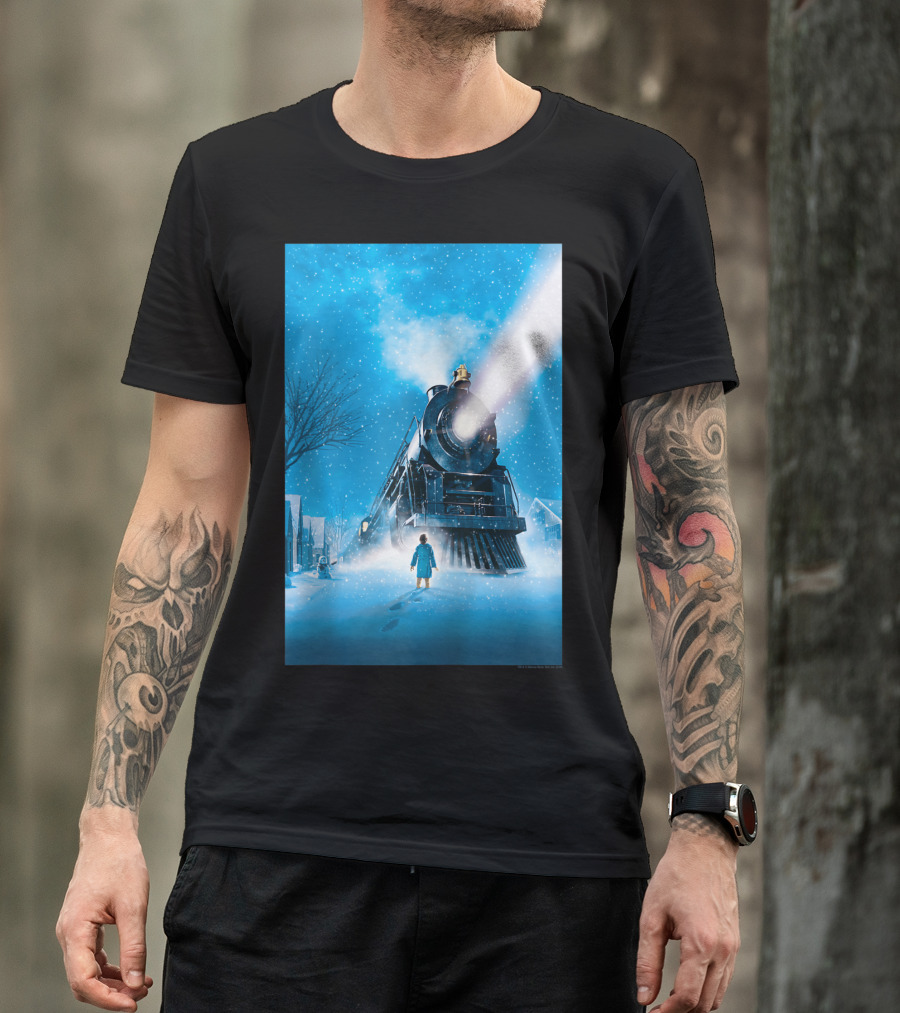 The Polar Express Train Adventure Snow Scene T-Shirt