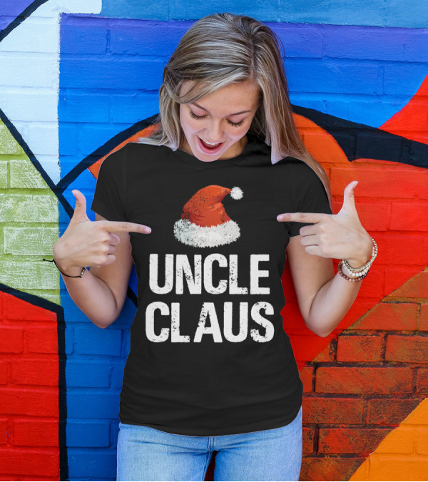 UNCLE CLAUS Santa Hat Christmas T-Shirt