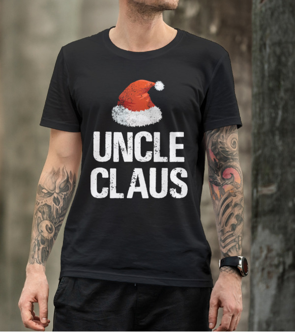 UNCLE CLAUS Santa Hat Christmas T-Shirt
