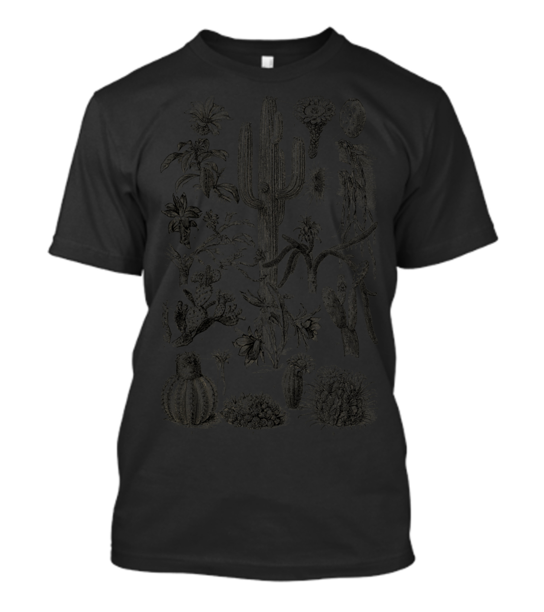 Vintage Botanical Saguaro Cactus Chart Botanical T-Shirt