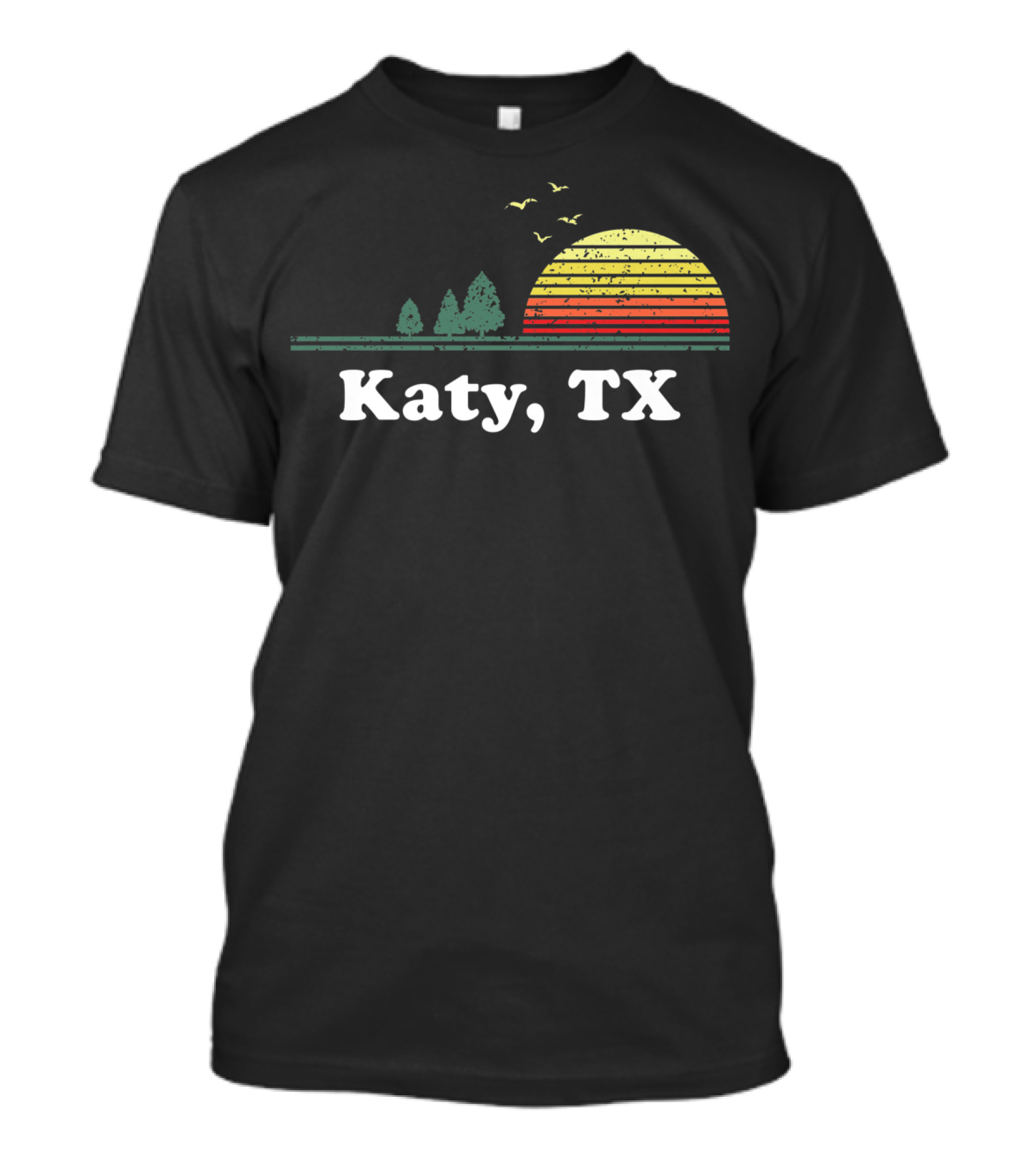 Katy TX Vintage Sunset Scene T-Shirt