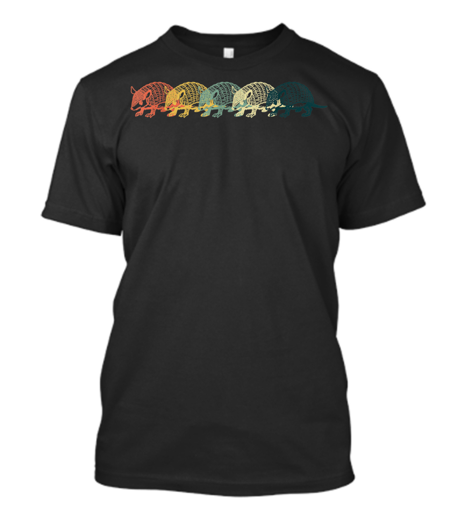 Vintage Colorful Armadillo Animal Lover Zookeeper T-Shirt