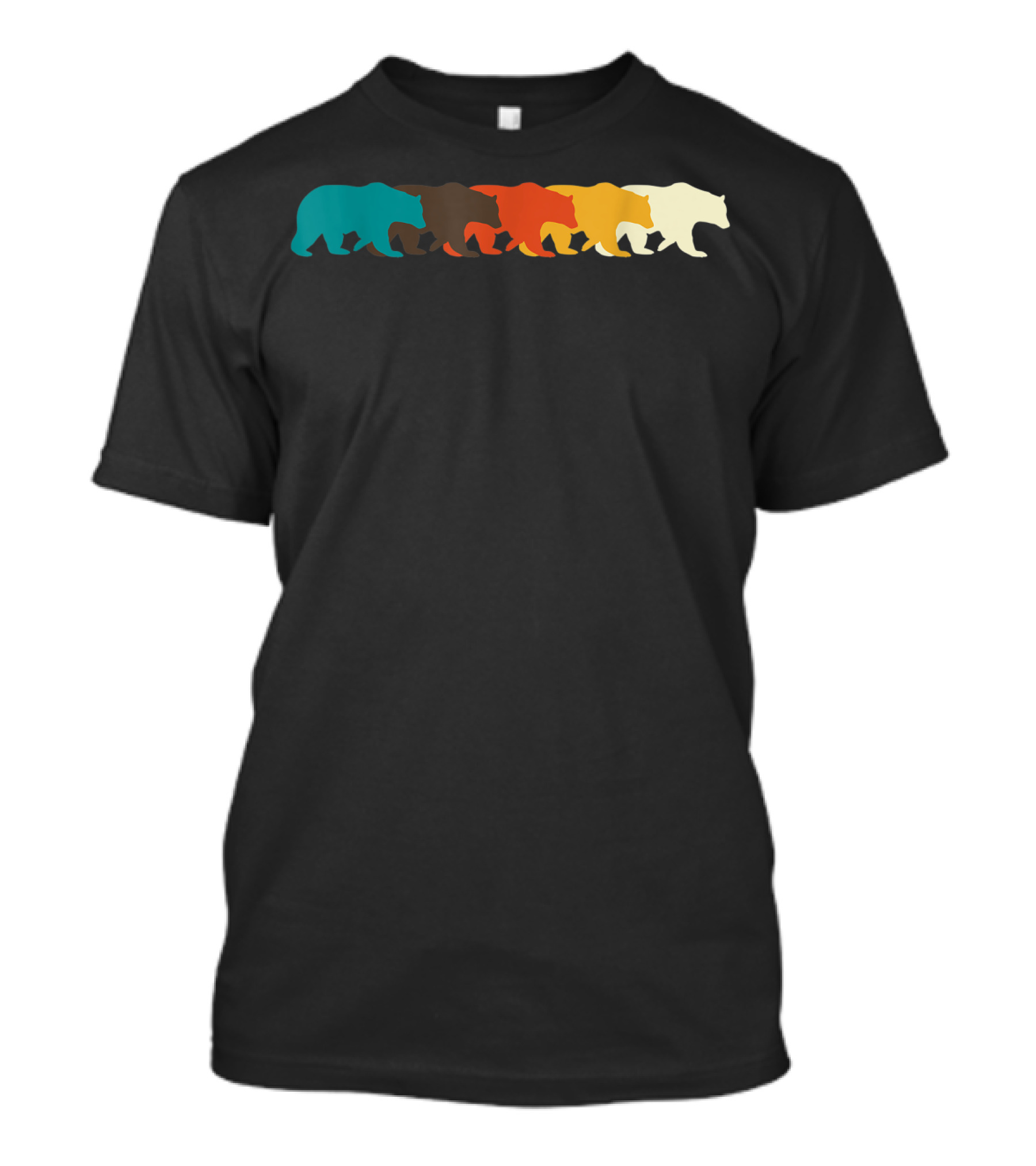 Retro Multicolor Bear Animal Lover Zookeeper T-Shirt