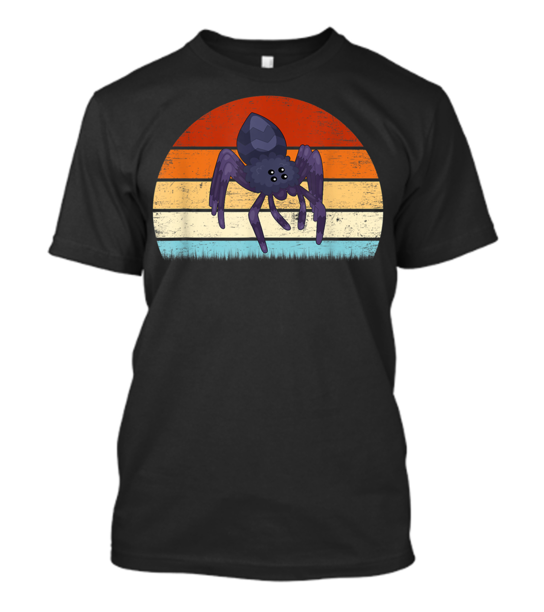 Vintage Retro Sunset Spider Animal Lover Zookeeper T-Shirt