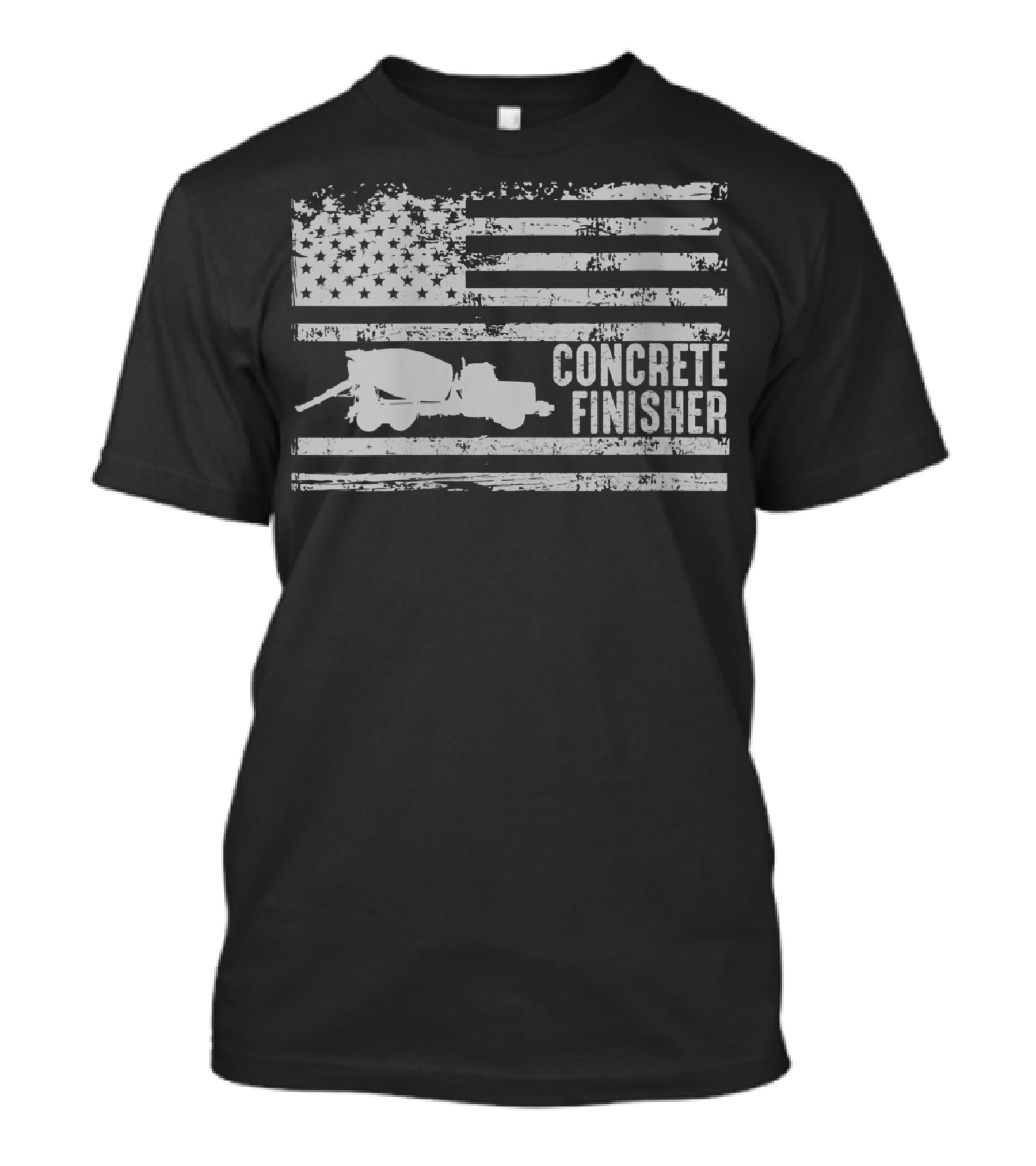 American Concrete Finisher US Flag T-Shirt