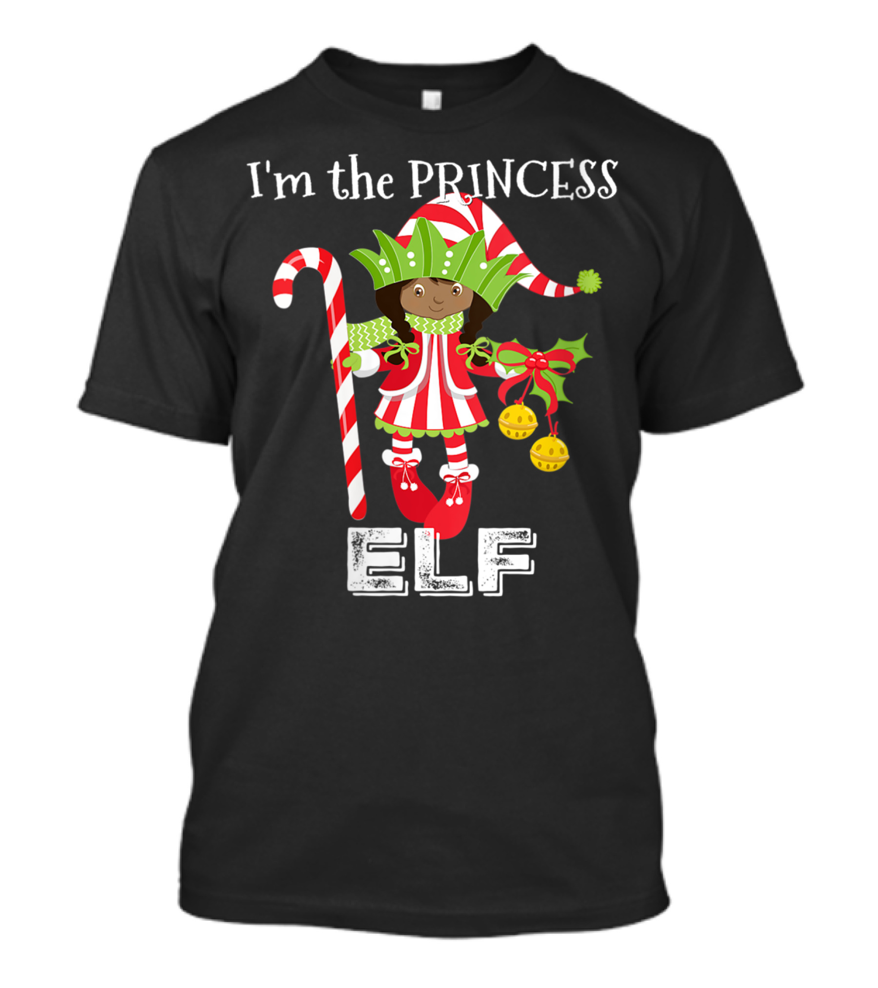 I'm The Princess Elf Candy Cane Bells T-Shirt