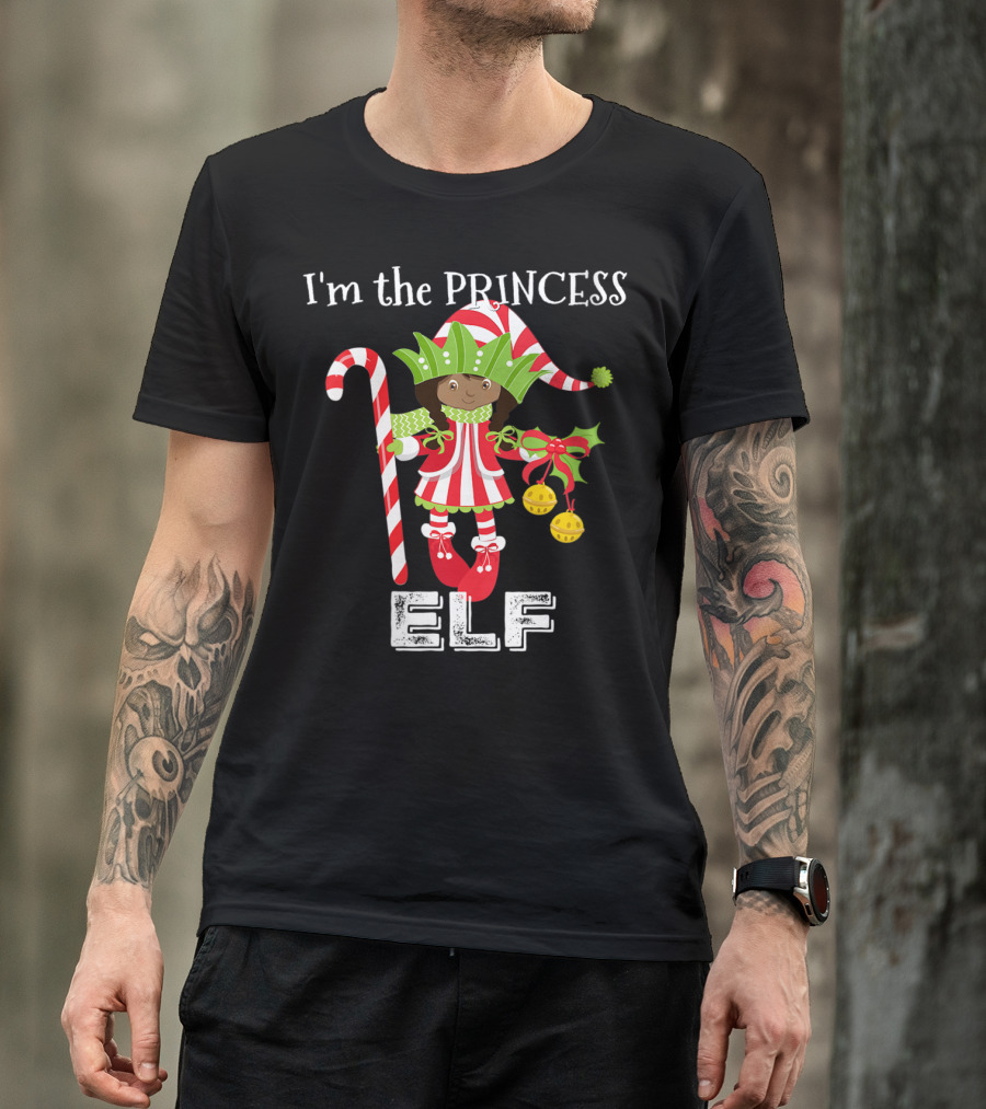 I'm The Princess Elf Candy Cane Bells T-Shirt