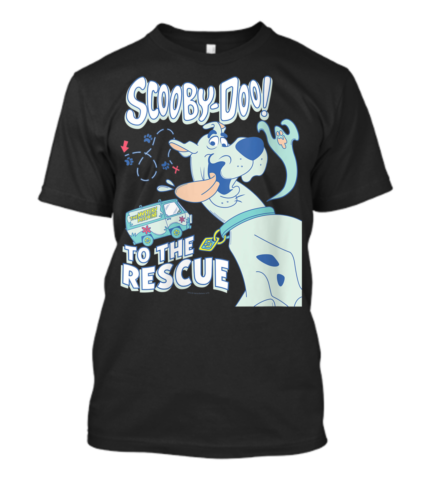 Scooby-Doo To The Rescue With Mystery Machine And Ghost Icon T-Shirt