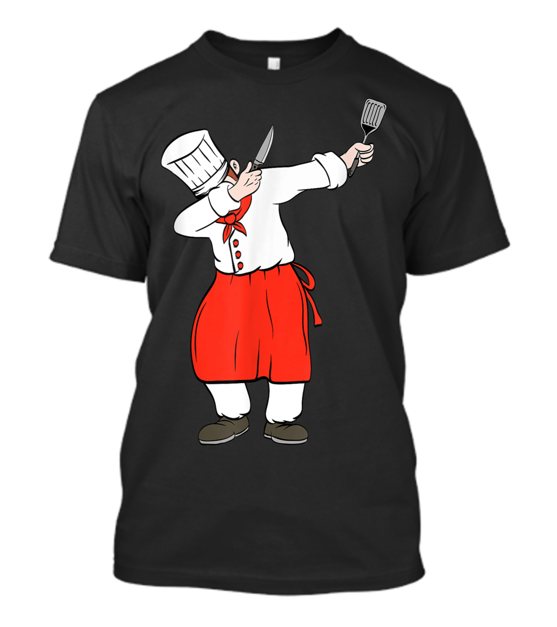Dabbing Chef With Knife And Spatula For Food Lover T-Shirt