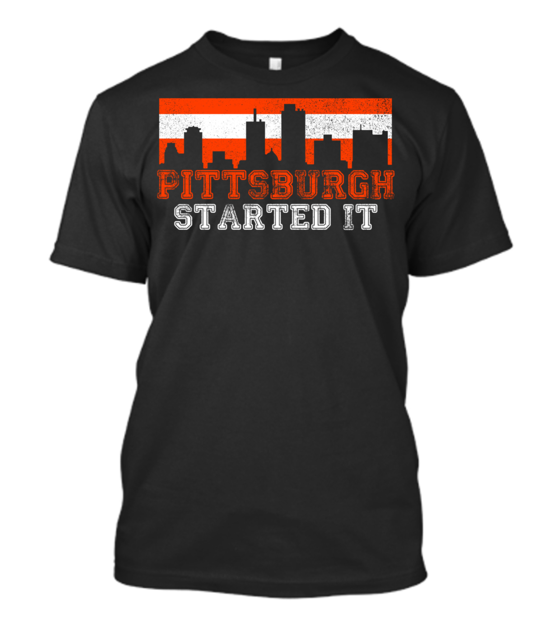 FUNNY CLEVELAND FAN PITTSBURGH STARTED IT CITY SKYLINE T-Shirt