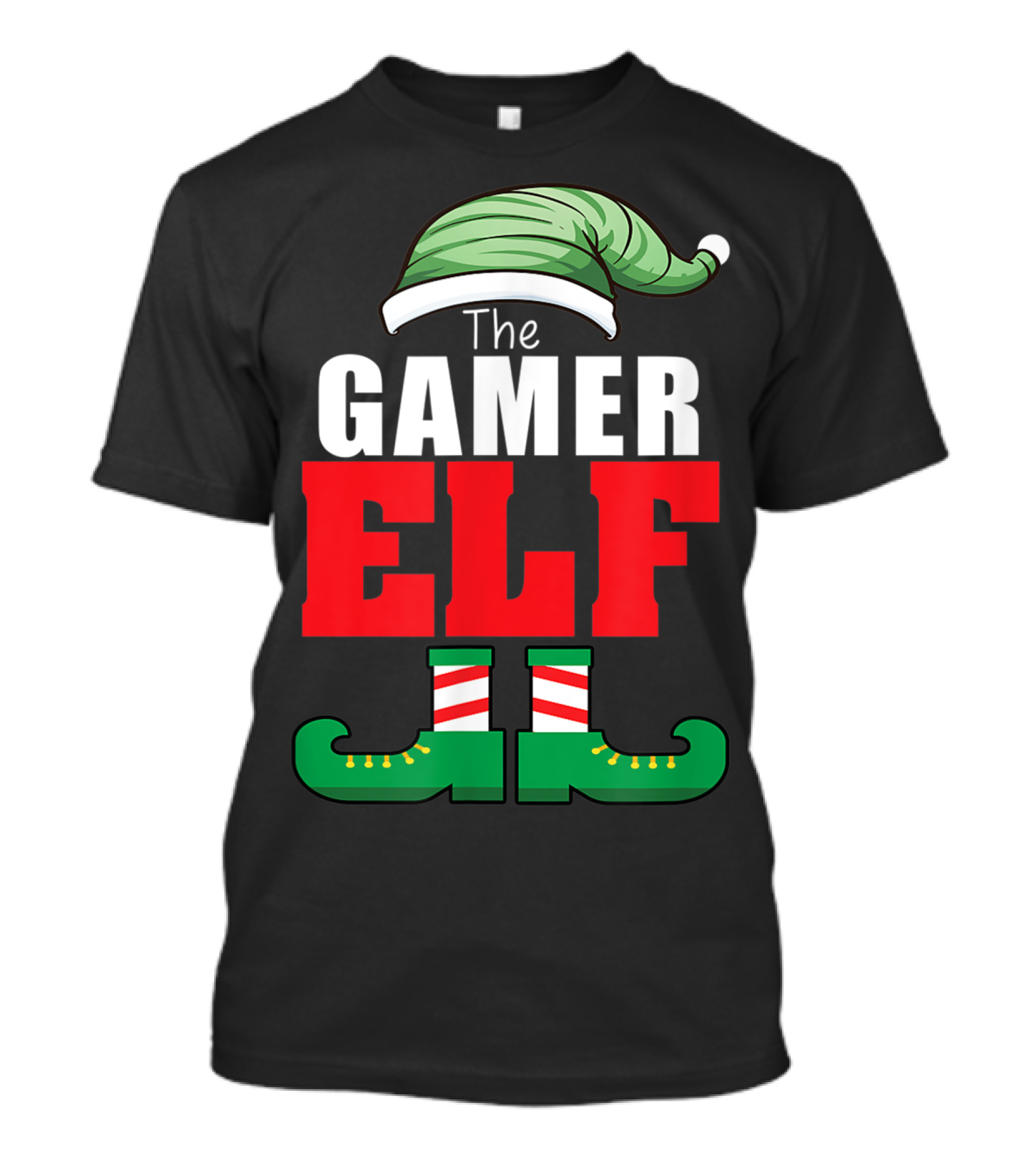 The Gamer Elf Funny Matching Family Holiday Group T-Shirt