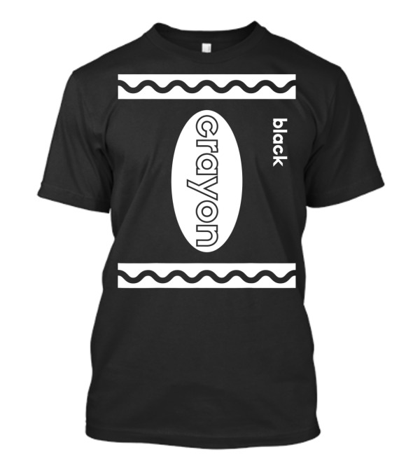 Black Crayon Costume Funny Last Minute Group T-Shirt